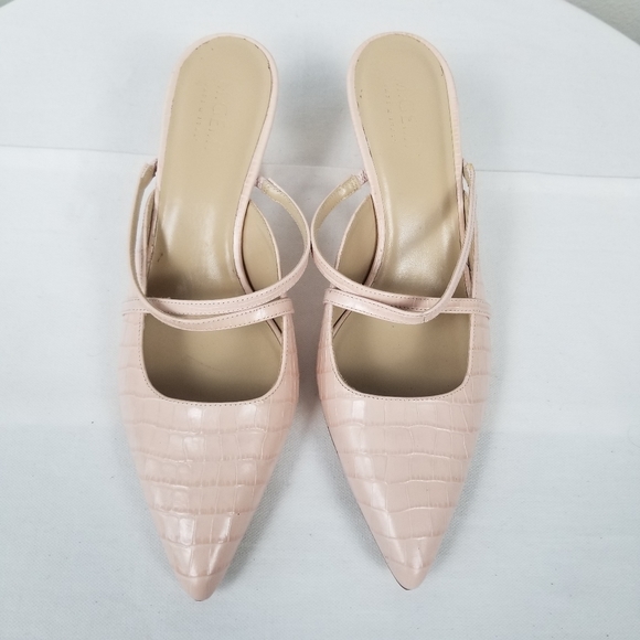 M. Gemi The Catalina Slip-On Mule Pump in Embossed Pale Pink Leather Sz 39.5 - Picture 3 of 15
